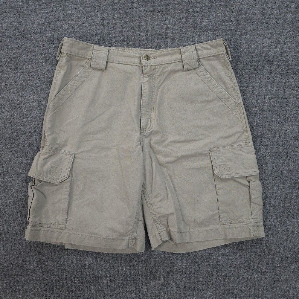 Vintage Carhartt Shorts Mens 36 Tan Canvas Cargo Utility Workwear Y2K‎ B143